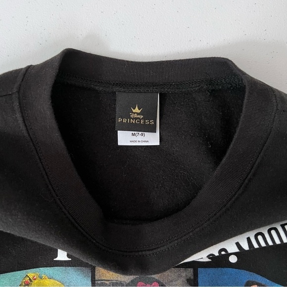 Disney Princess Graphic Sweatshirt Black Size Small Disneybound Cartoon Graphic - Picture 3 of 4